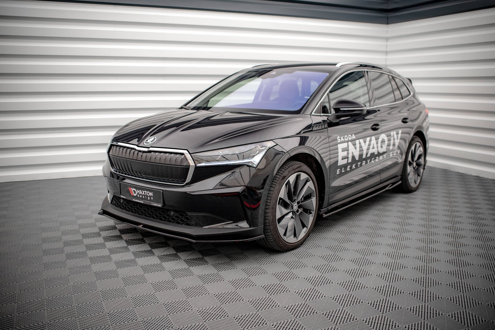 Prelungire splitter bara fata Skoda Enyaq iV 2020- v1 - Maxton Design