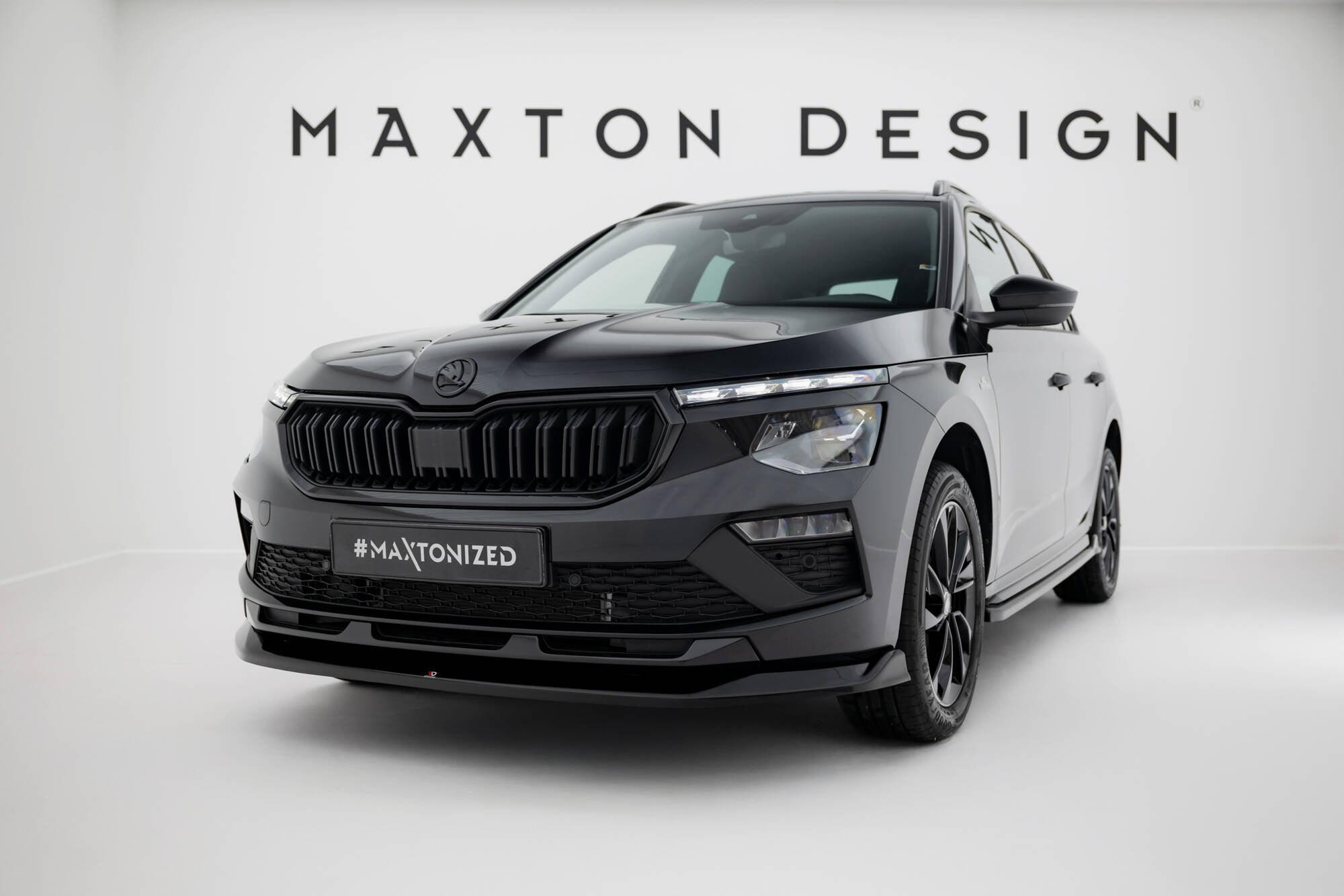 Prelungire splitter bara fata Skoda Kamiq Monte Carlo Mk1 Facelift 2023- v3 - Maxton Design