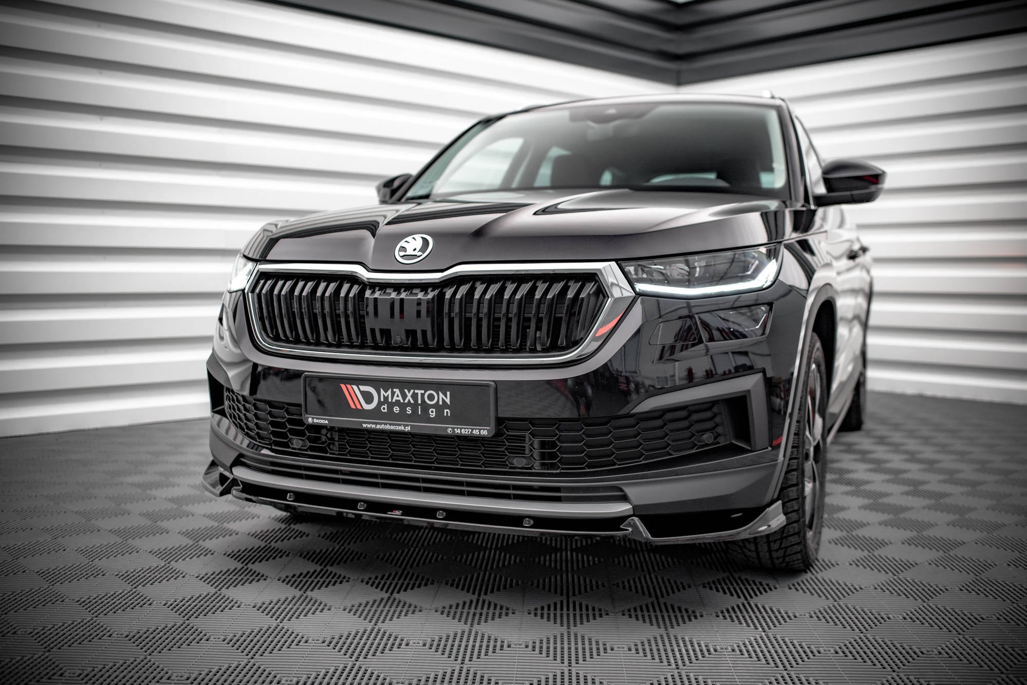 Prelungire splitter bara fata Skoda Kodiaq Mk1 Facelift 2019- v2 - Maxton Design