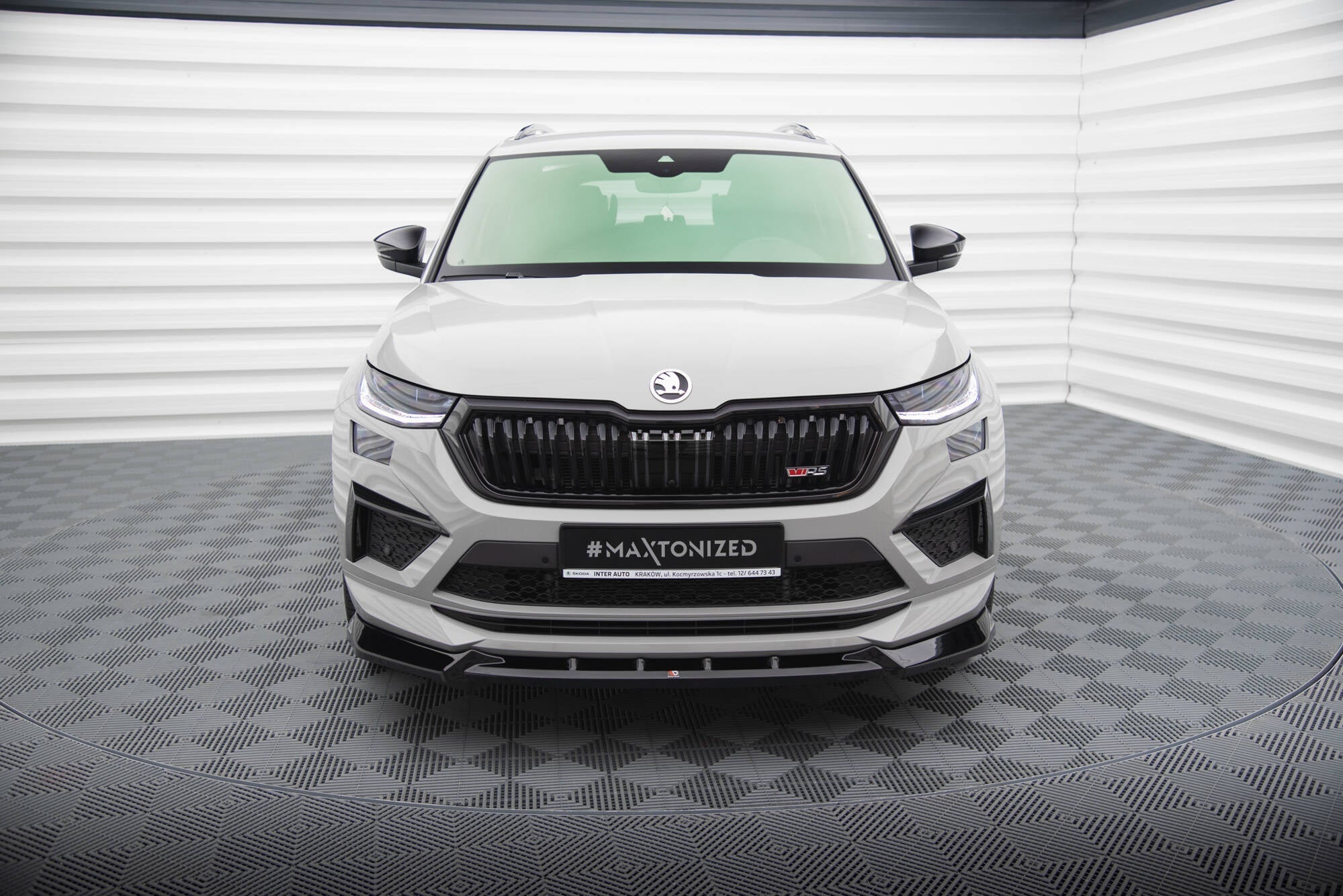 Prelungire splitter bara fata Skoda Kodiaq RS Mk1 Facelift 2021-2023 v5 - Maxton Design
