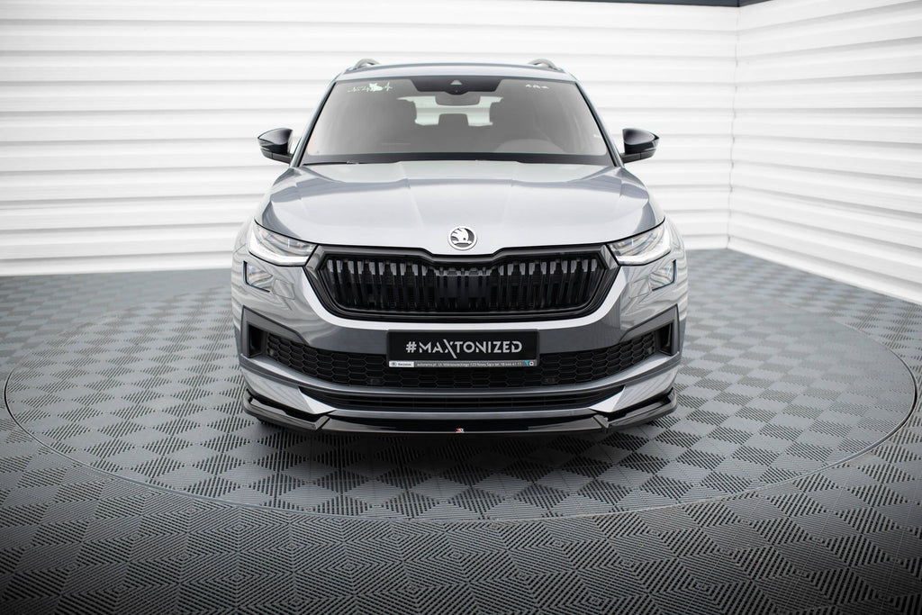 Prelungire splitter bara fata Skoda Kodiaq Sportline Mk1 Facelift 2021-2023 v7 - Maxton Design