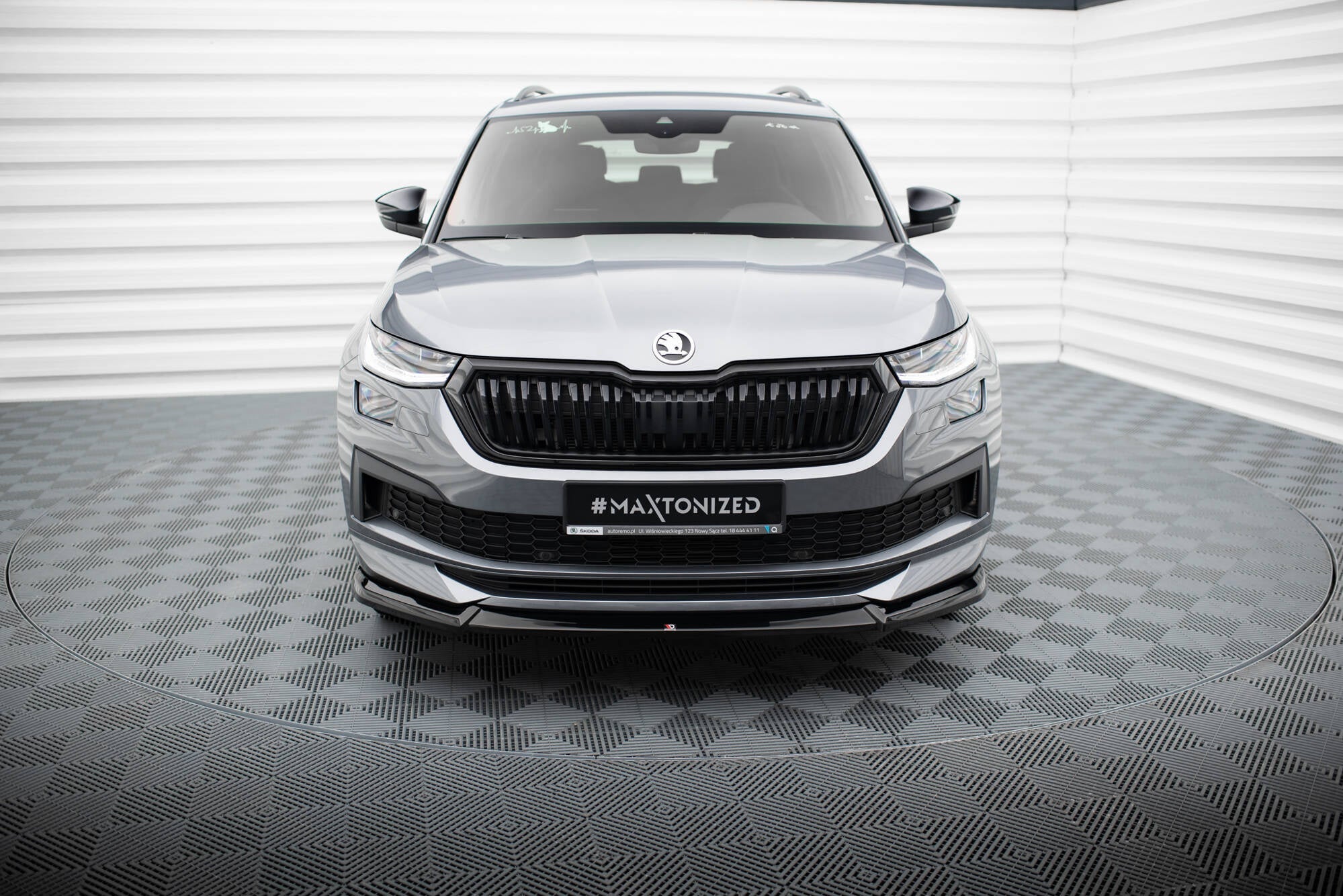 Prelungire splitter bara fata Skoda Kodiaq Sportline Mk1 Facelift 2021-2023 v7 - Maxton Design