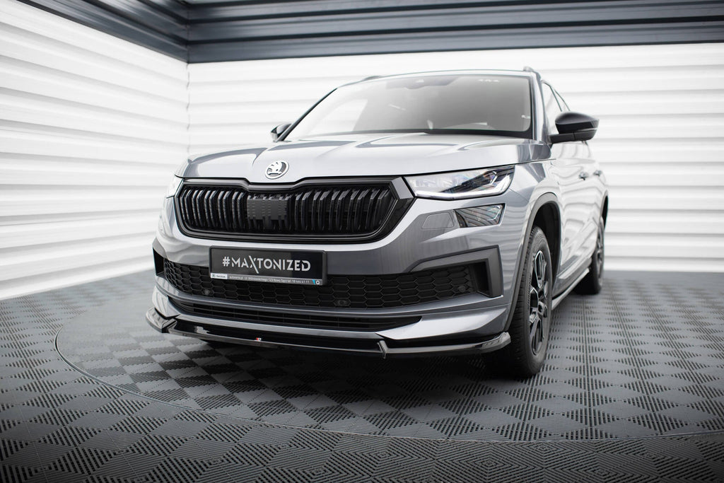 Prelungire splitter bara fata Skoda Kodiaq Sportline Mk1 Facelift 2021-2023 v7 - Maxton Design