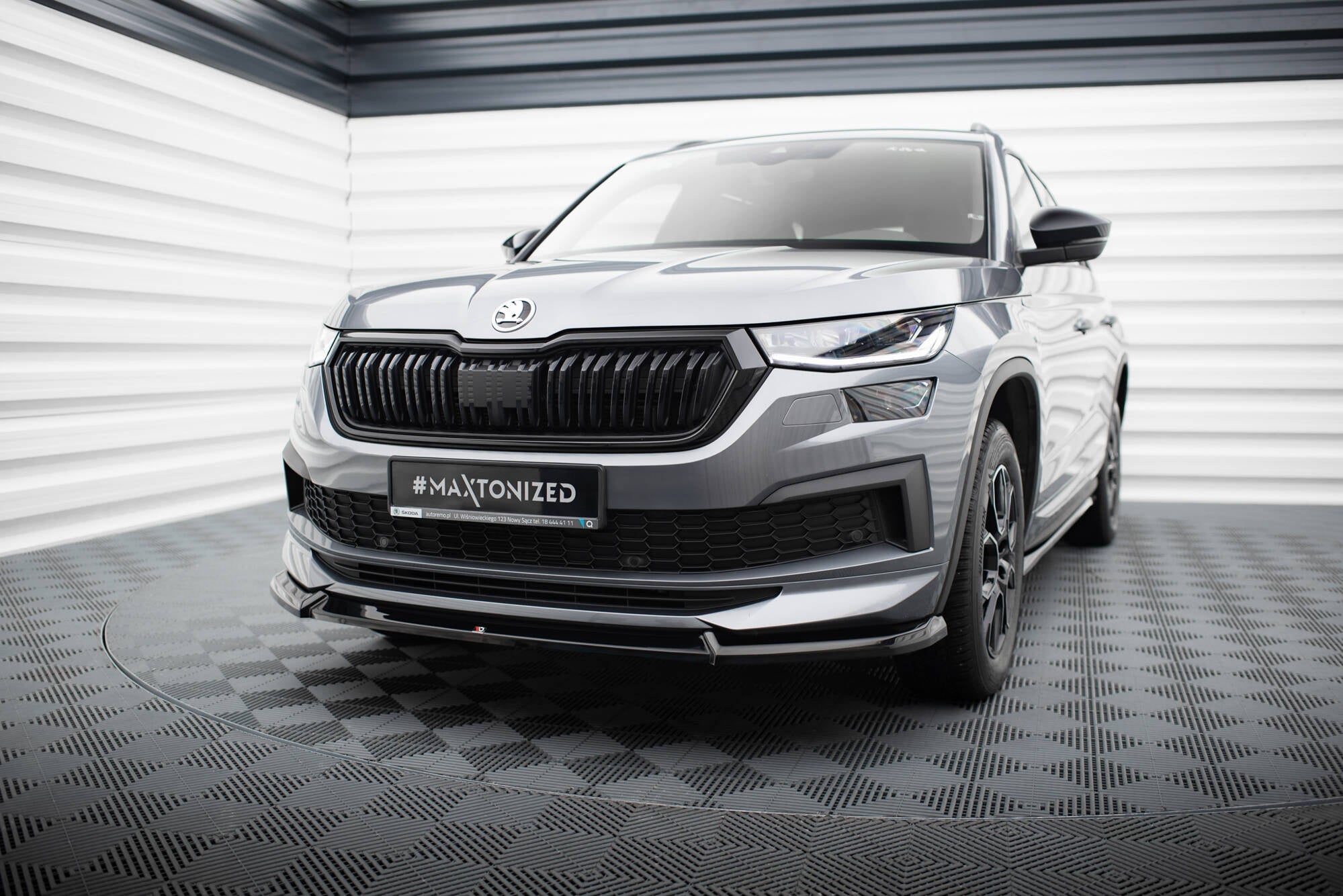 Prelungire splitter bara fata Skoda Kodiaq Sportline Mk1 Facelift 2021-2023 v7 - Maxton Design
