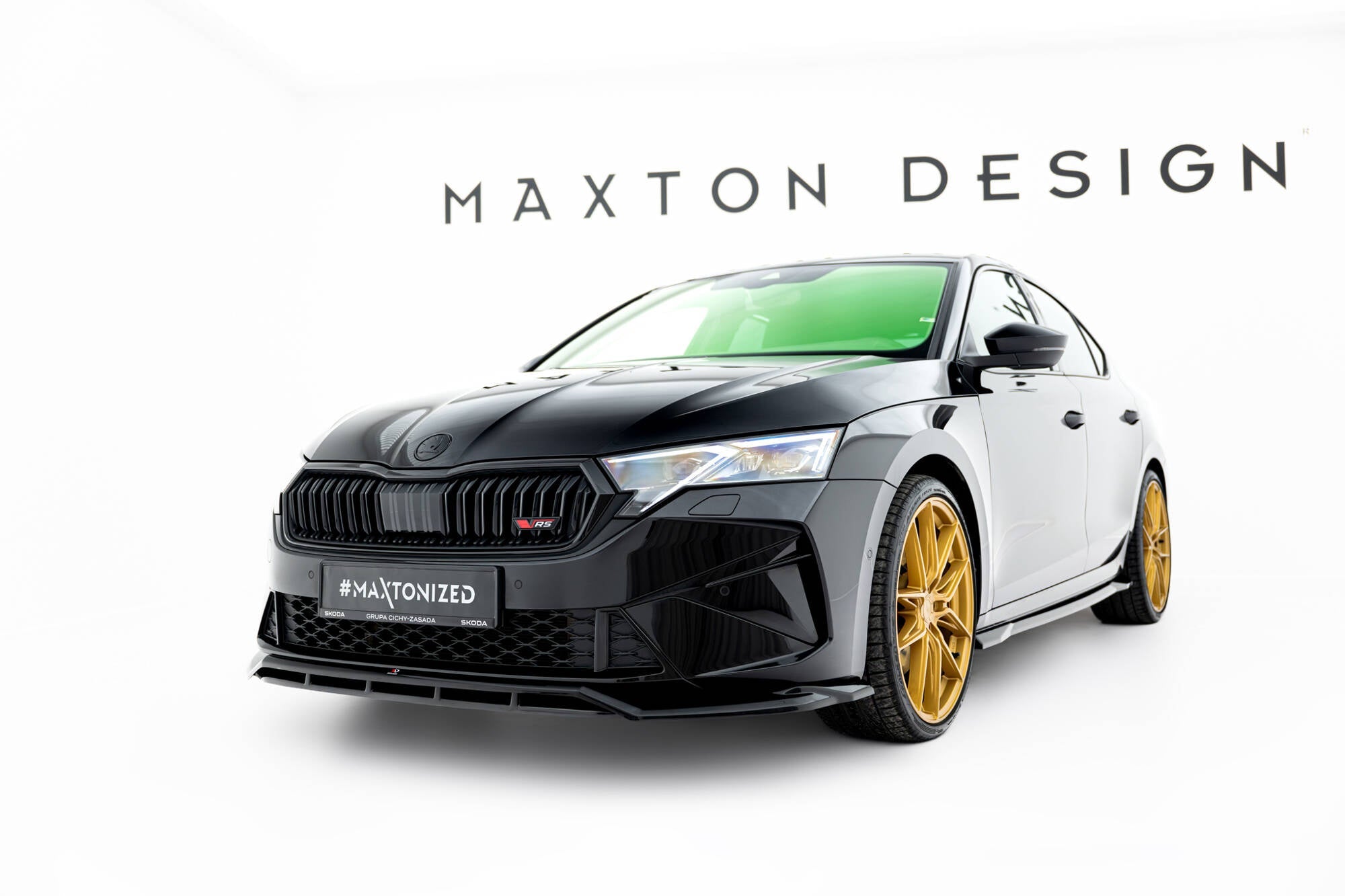 Prelungire splitter bara fata Skoda Octavia RS Liftback Combi Mk4 Facelift 2024- v18 - Maxton Design