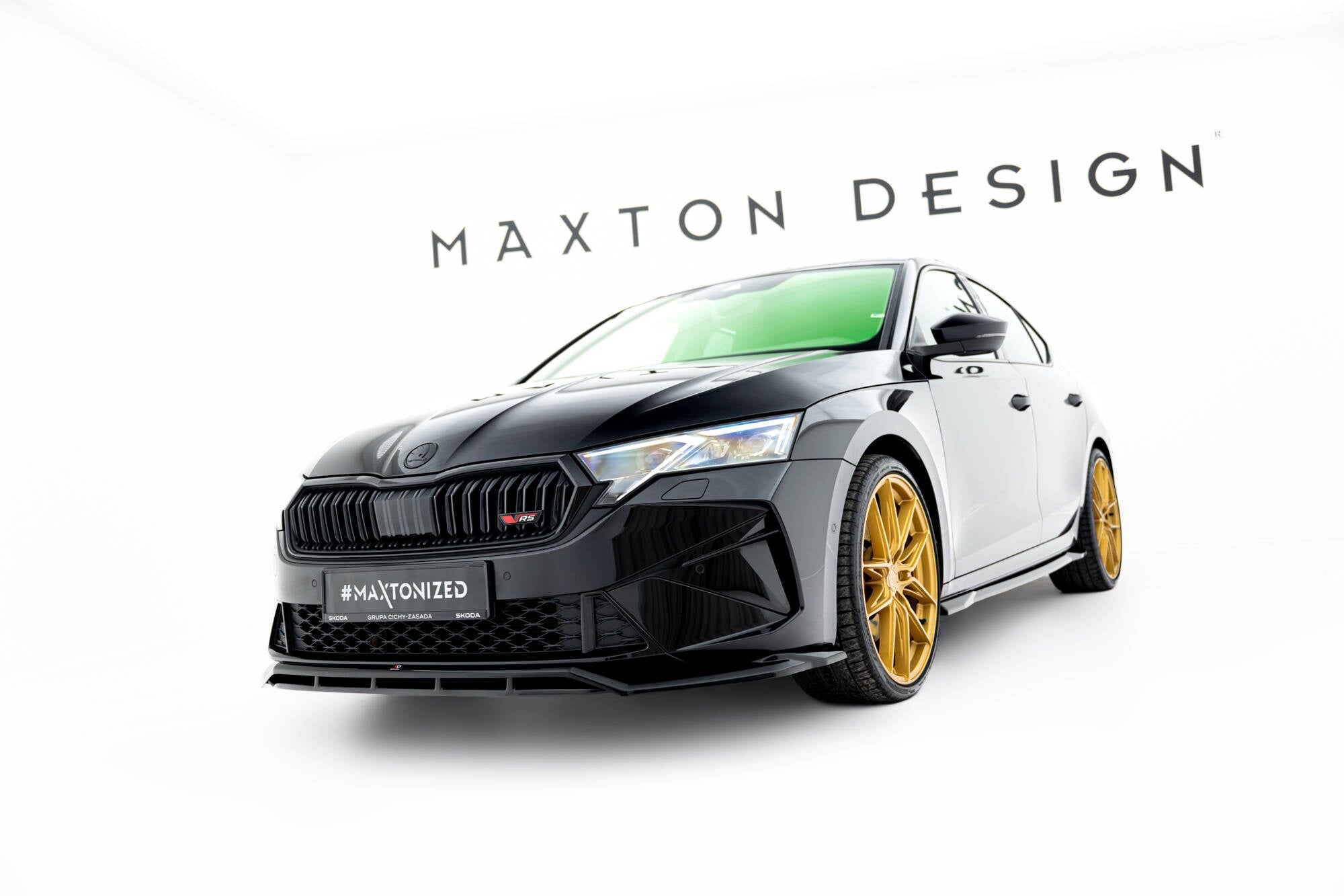 Prelungire splitter bara fata Skoda Octavia RS Liftback Combi Mk4 Facelift 2024- v18 - Maxton Design