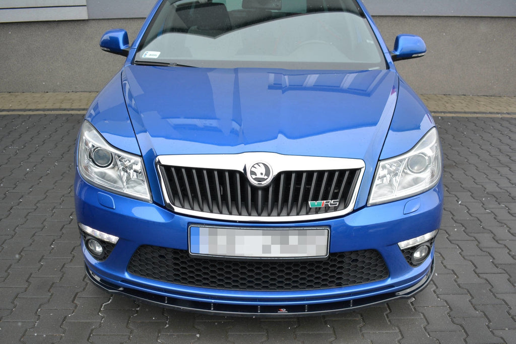 Prelungire splitter bara fata Skoda Octavia Mk2 RS Facelift 2008-2013 v6 - Maxton Design