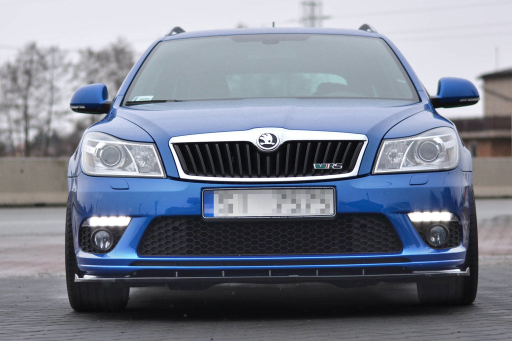 Prelungire splitter bara fata Skoda Octavia Mk2 RS Facelift 2008-2013 v6 - Maxton Design