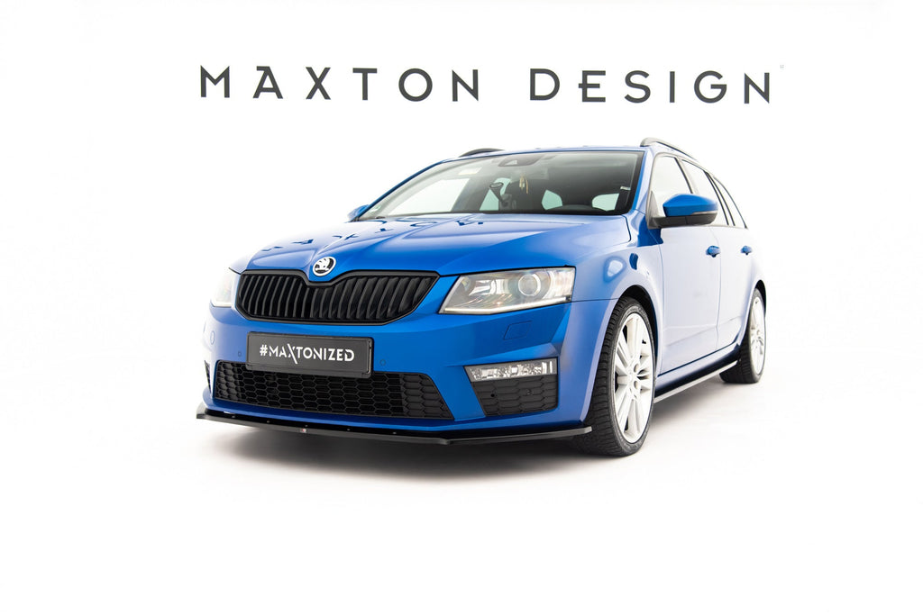 Prelungire splitter bara fata Skoda Octavia Mk3 RS 2013- v9 - Maxton Design