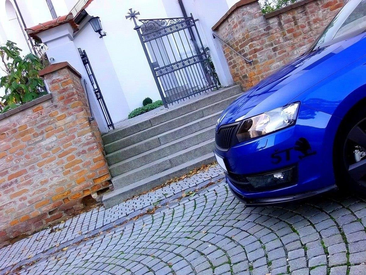 Prelungire splitter bara fata Skoda Rapid 2013- v1 - Maxton Design