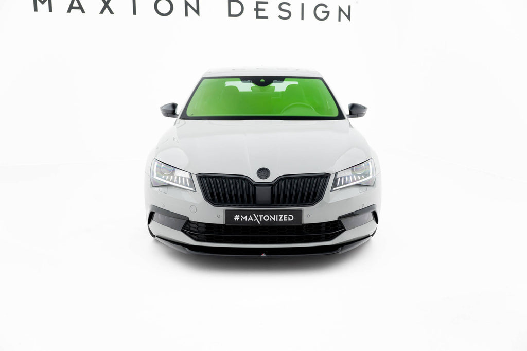Prelungire splitter bara fata Skoda Superb Mk3 2015- v4 - Maxton Design