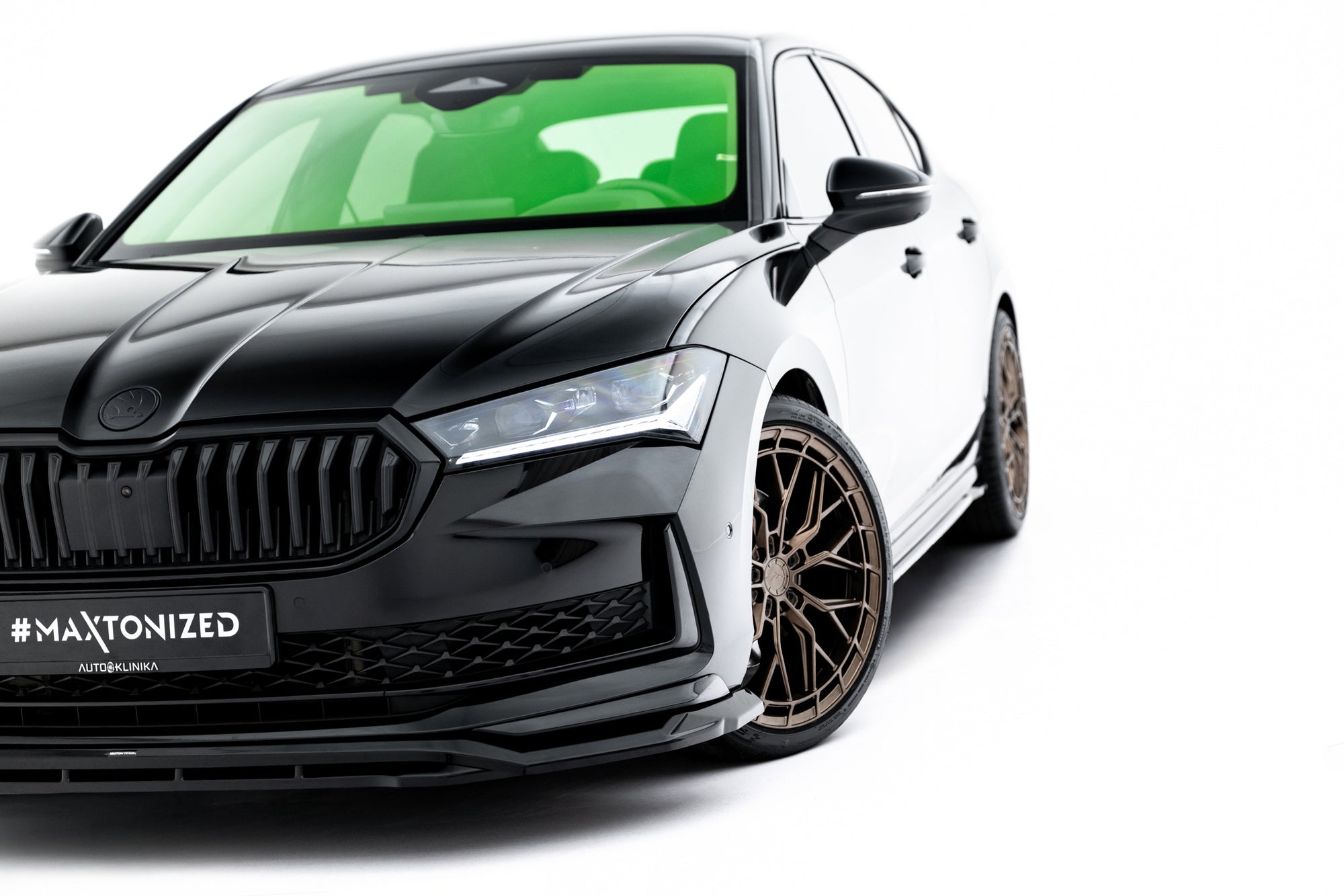 Prelungire splitter bara fata Skoda Superb Sportline Mk4 2024- v3 - Maxton Design