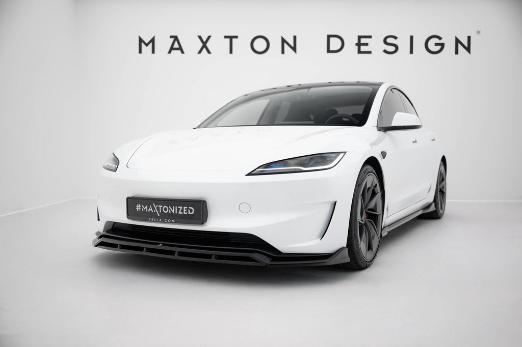 Prelungire splitter bara fata Tesla Model 3 Performance Mk1 Facelift 2023- v6 - Maxton Design