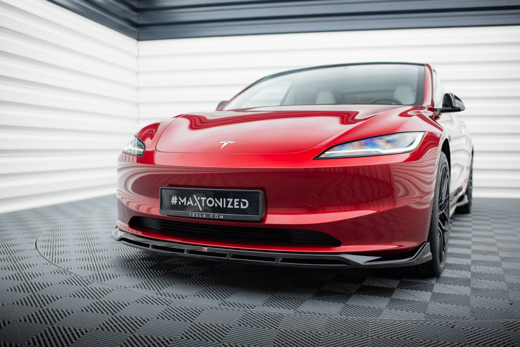 Prelungire splitter bara fata Tesla Model 3 Project Highland Facelift 2023- v4 - Maxton Design