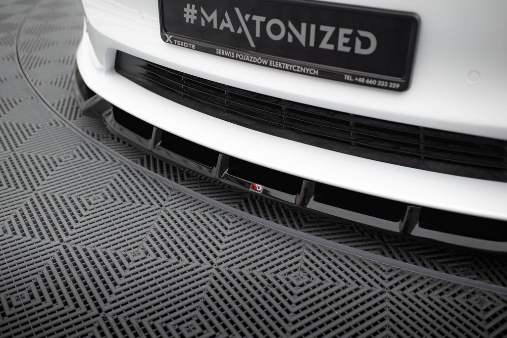 Prelungire splitter bara fata Tesla Model S Plaid Mk1 Facelift 2021- v2 - Maxton Design