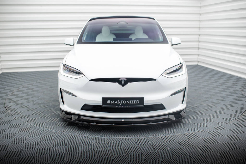 Prelungire splitter bara fata Tesla Model X Mk1 Facelift 2021- v3 - Maxton Design