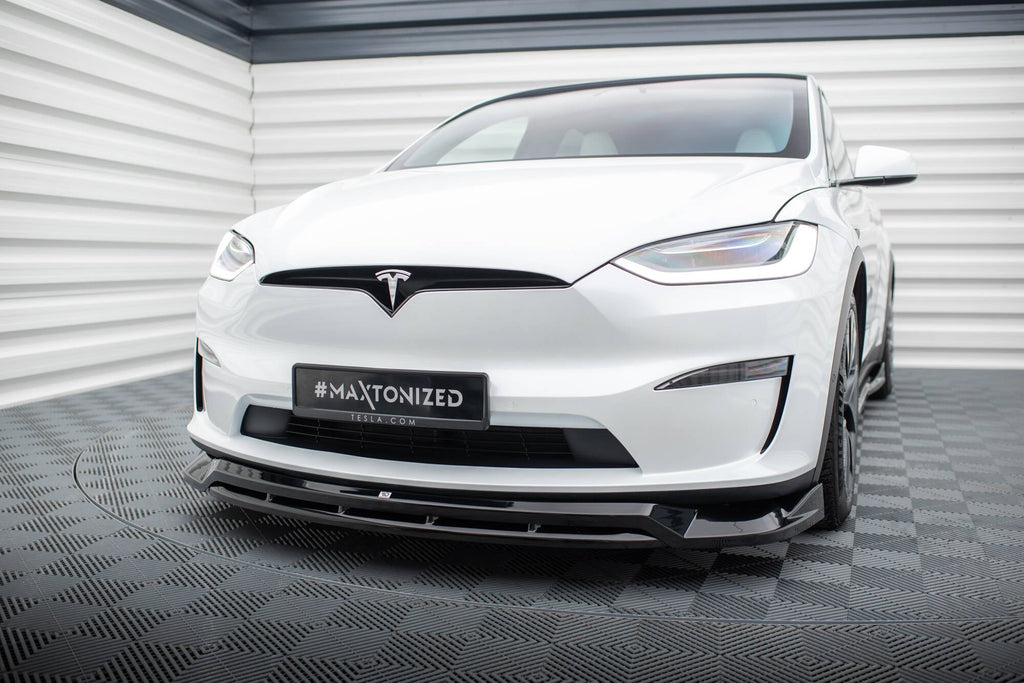 Prelungire splitter bara fata Tesla Model X Mk1 Facelift 2021- v3 - Maxton Design