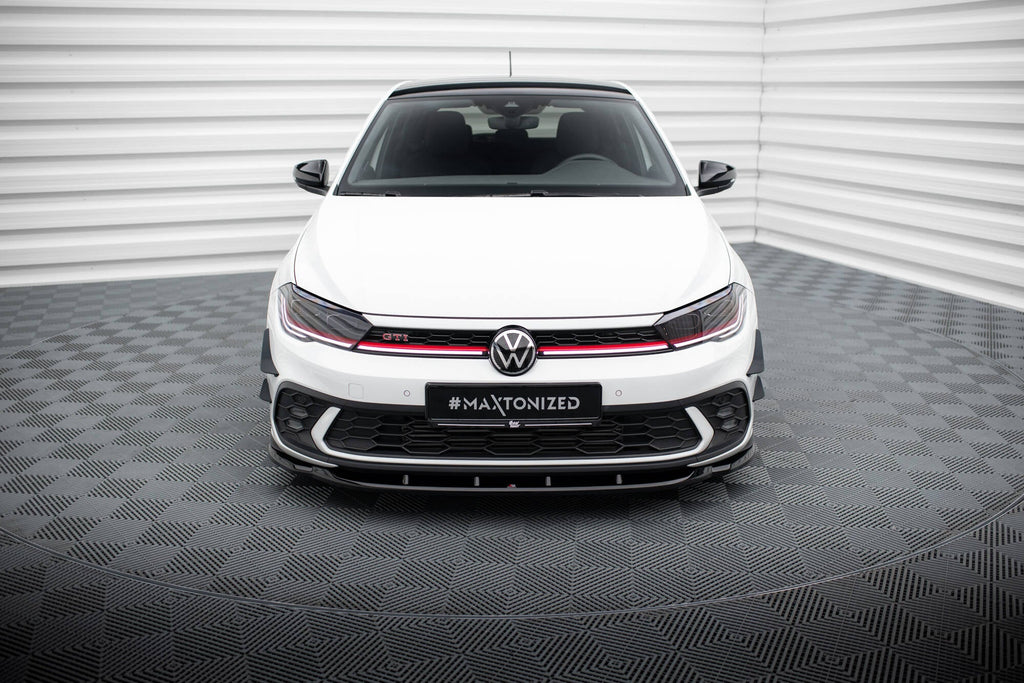 Prelungire splitter bara fata Volkswagen Polo GTI Mk6 Facelift 2021- v18 - Maxton Design