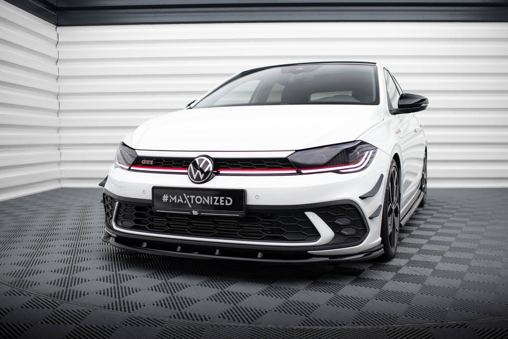 Prelungire splitter bara fata Volkswagen Polo GTI Mk6 Facelift 2021- v18 - Maxton Design