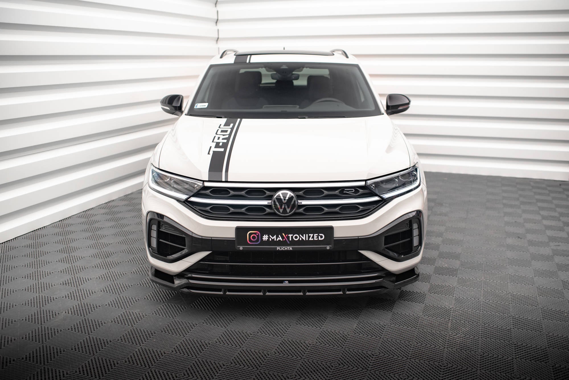 Prelungire splitter bara fata Volkswagen T-Roc R Mk1 Facelift 2021- v3 - Maxton Design