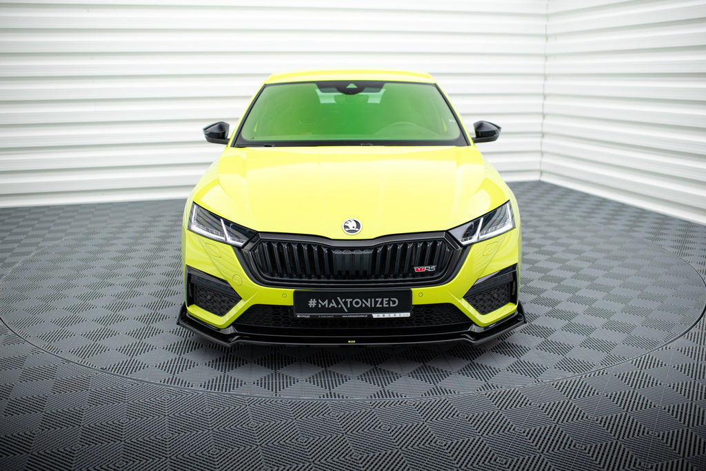Prelungire splitter bara fata si flapsuri Skoda Octavia RS Mk4 2020- v12 - Maxton Design