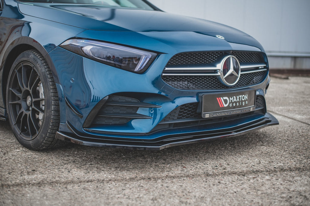Prelungire splitter bara fata Mercedes A Class W177 A35 AMG 2018- v2 - Maxton Design