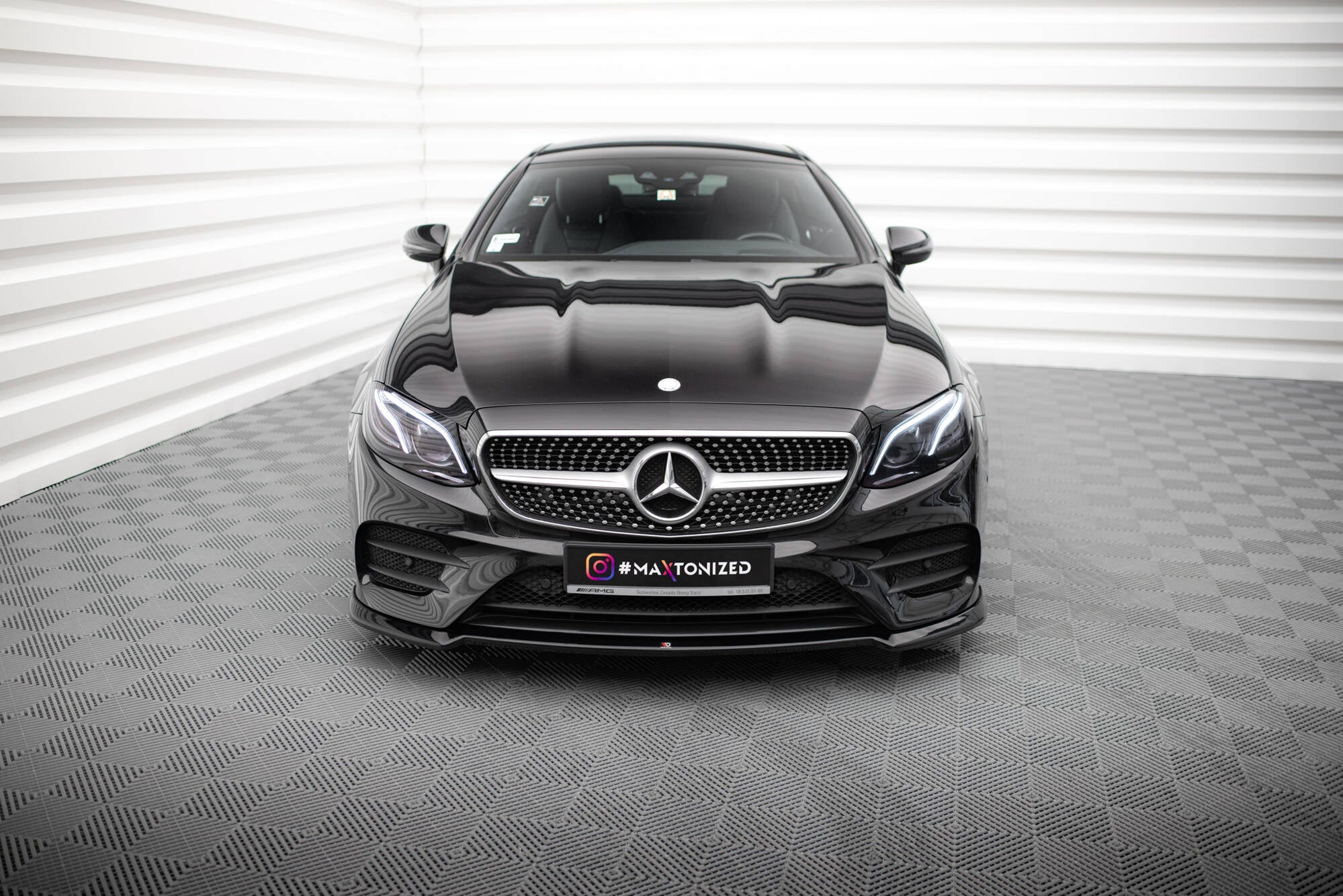 Prelungire splitter bara fata Mercedes E Class W213 Coupe Amg-Line 2017- v2 - Maxton Design