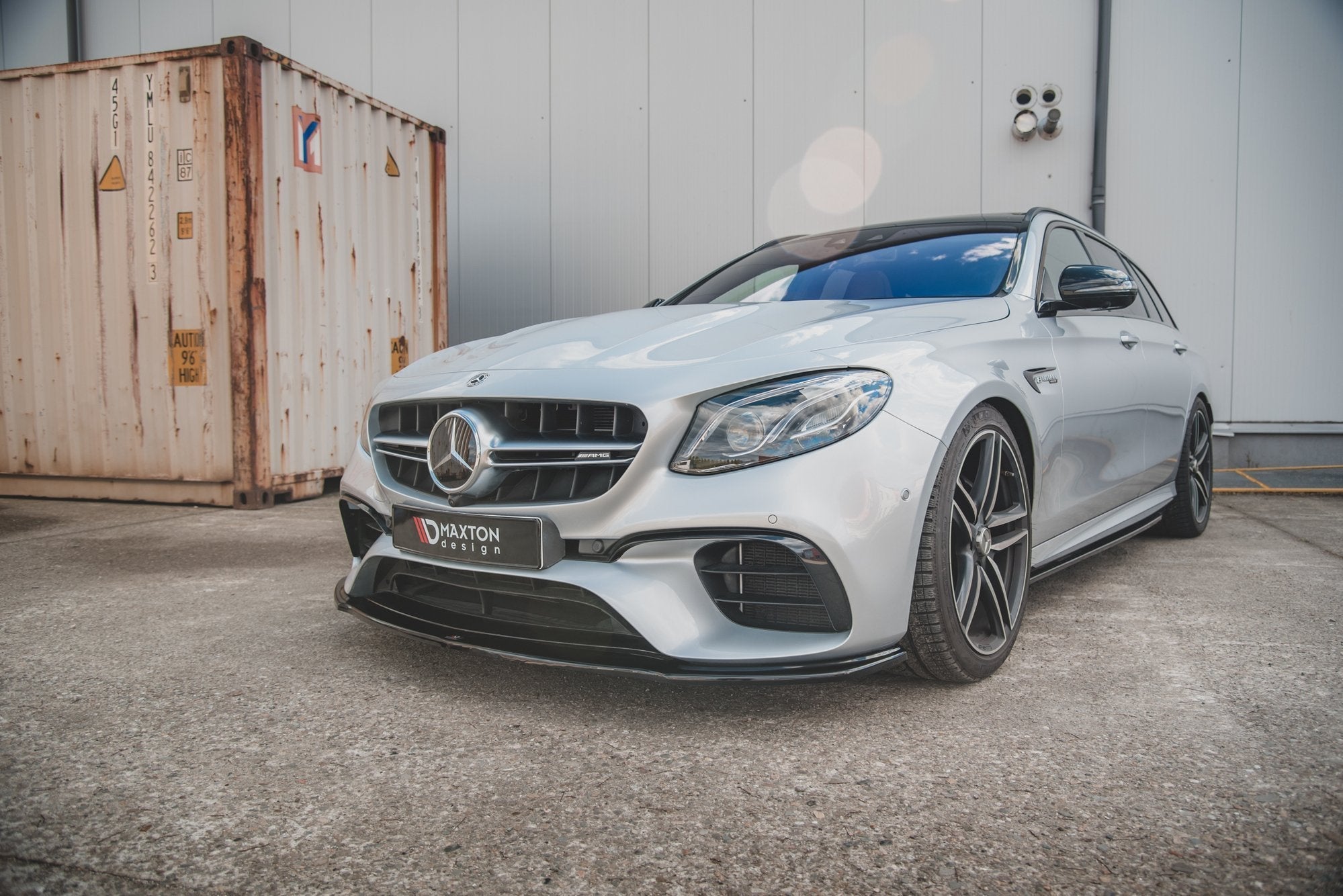 Prelungire splitter bara fata Mercedes E Class W213 S123 E63 Amg Estate Sedan 2017- v5 - Maxton Design