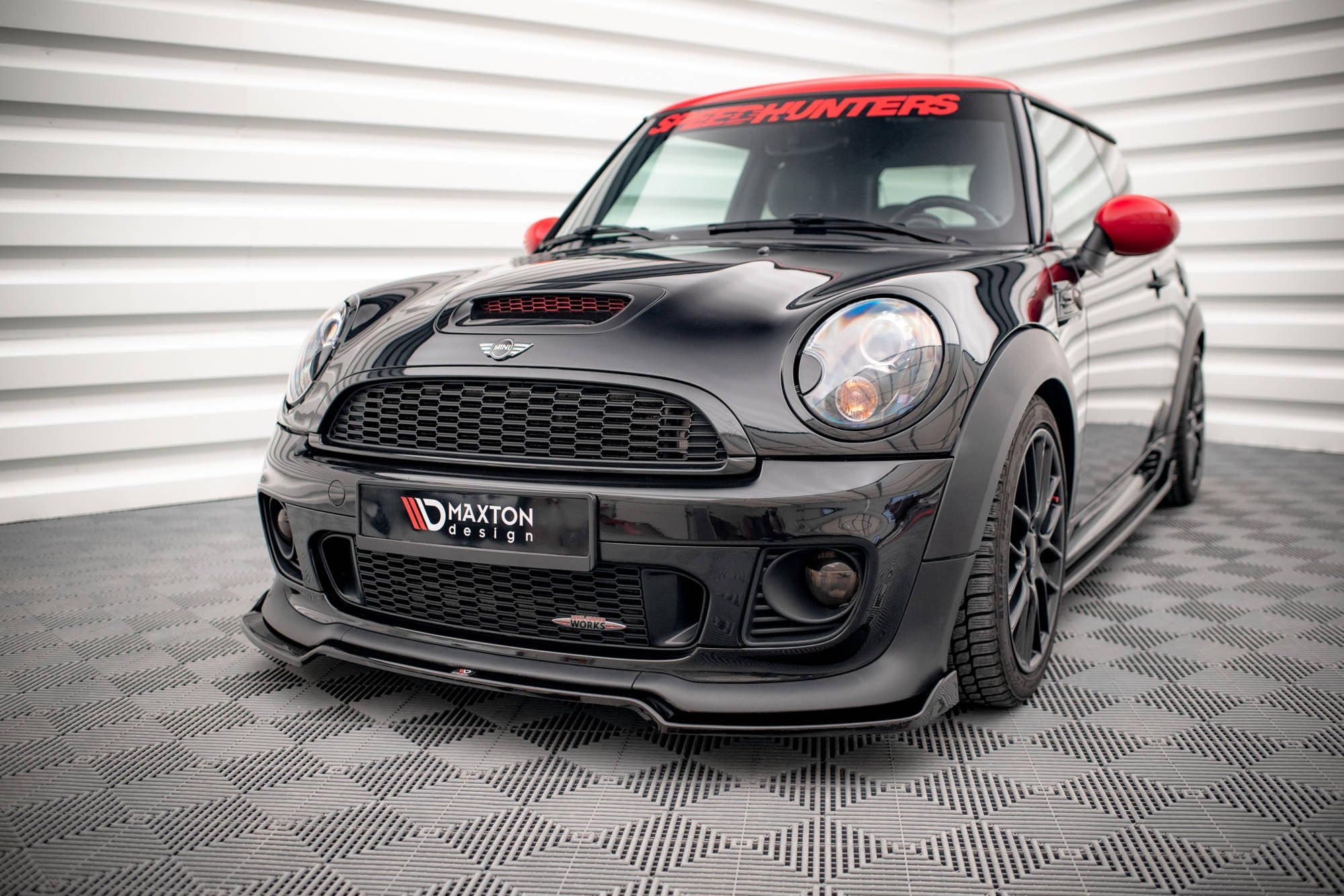 Prelungire splitter bara fata Mini Cooper John Cooper Works R56 2006-2010 v5 - Maxton Design