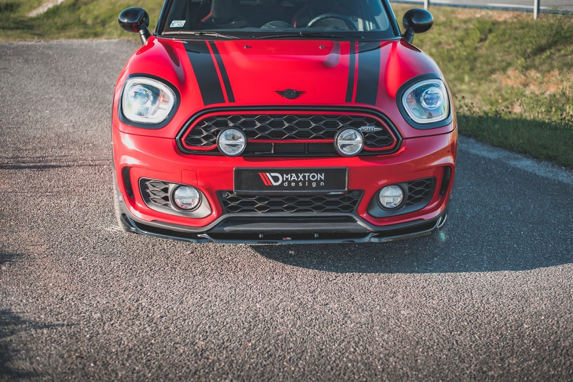Prelungire splitter bara fata Mini Countryman Mk2 F60 JCW 2020- v2 - Maxton Design