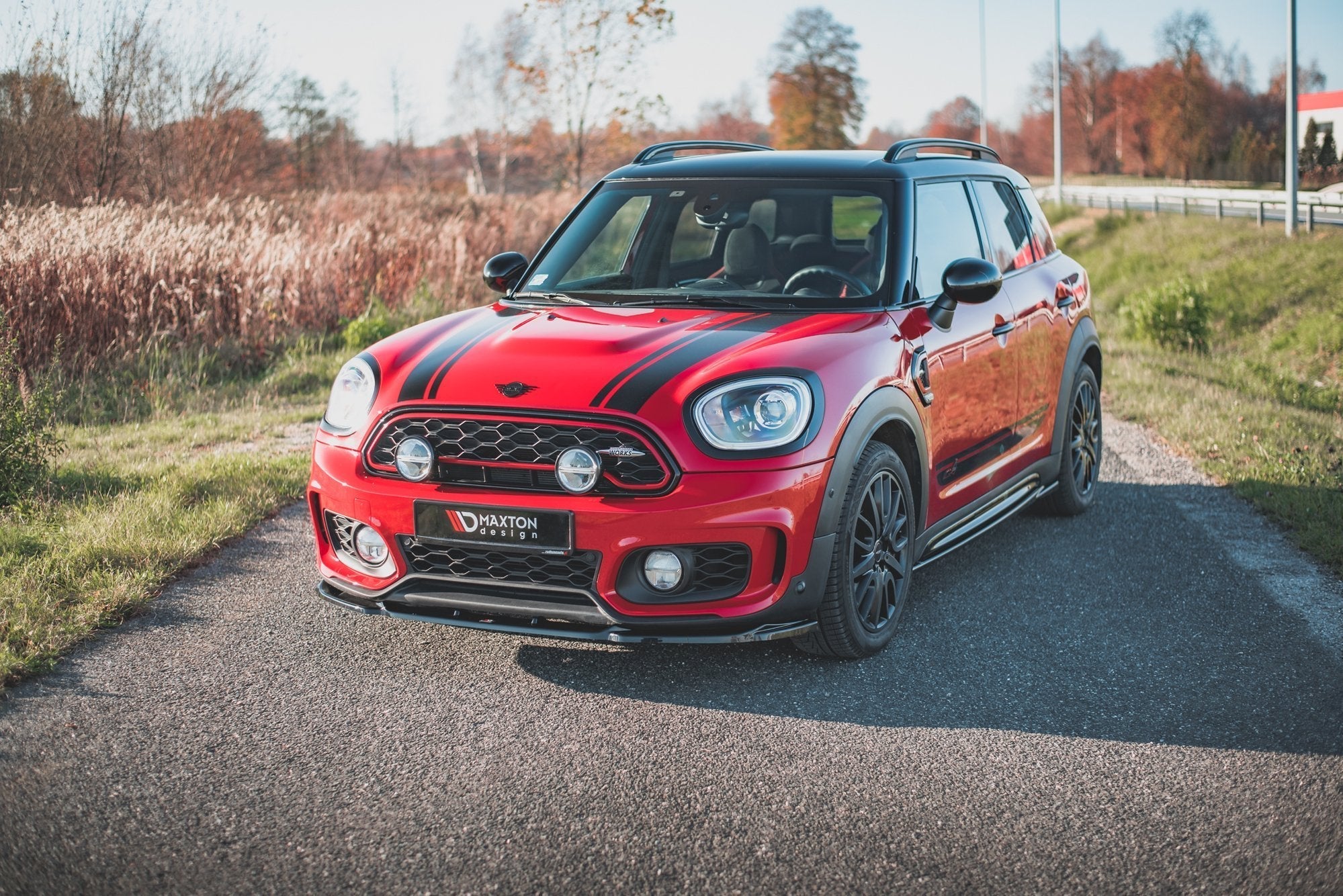 Prelungire splitter bara fata Mini Countryman Mk2 F60 JCW 2020- v2 - Maxton Design