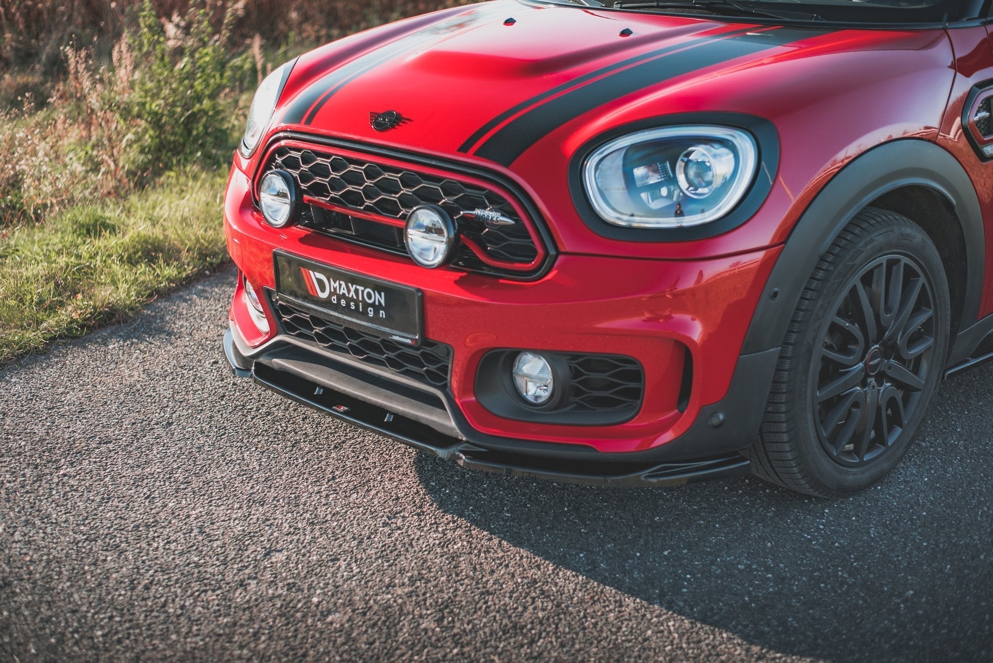 Prelungire splitter bara fata Mini Countryman Mk2 F60 JCW 2020- v2 - Maxton Design