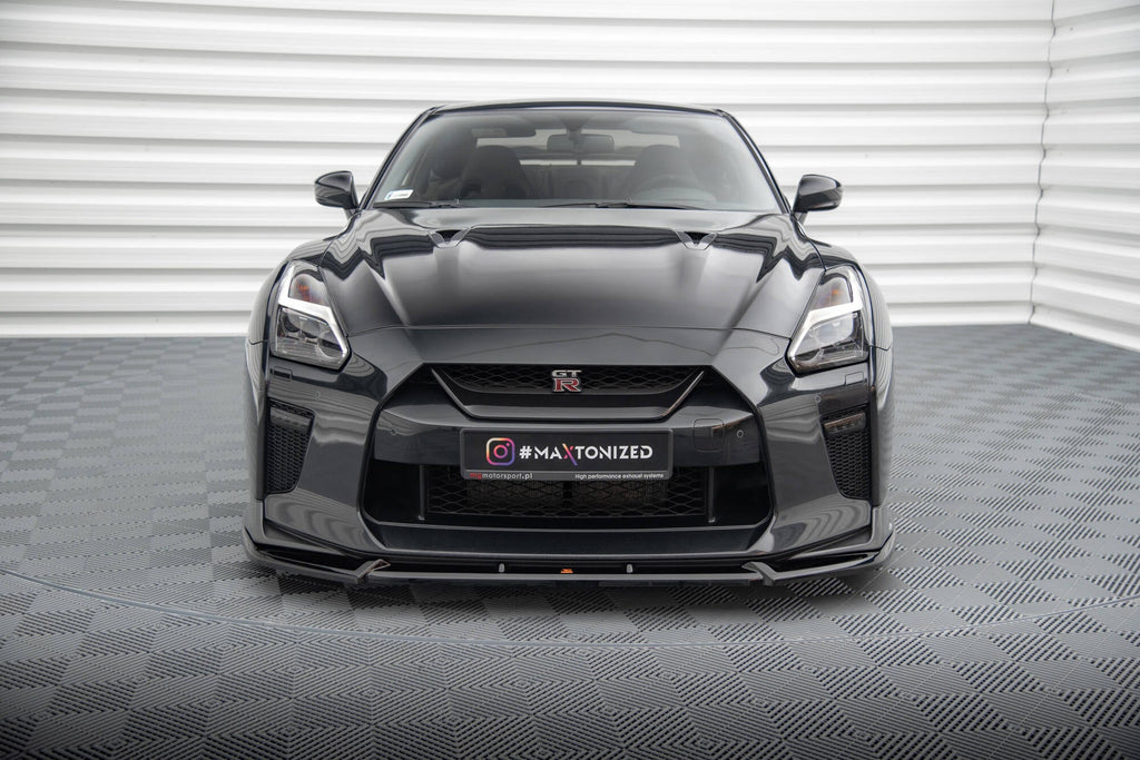 Prelungire splitter bara fata Nissan GTR R35 Facelift 2016-2022 v5 - Maxton Design