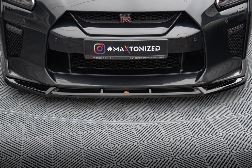Prelungire splitter bara fata Nissan GTR R35 Facelift 2016-2022 v5 - Maxton Design