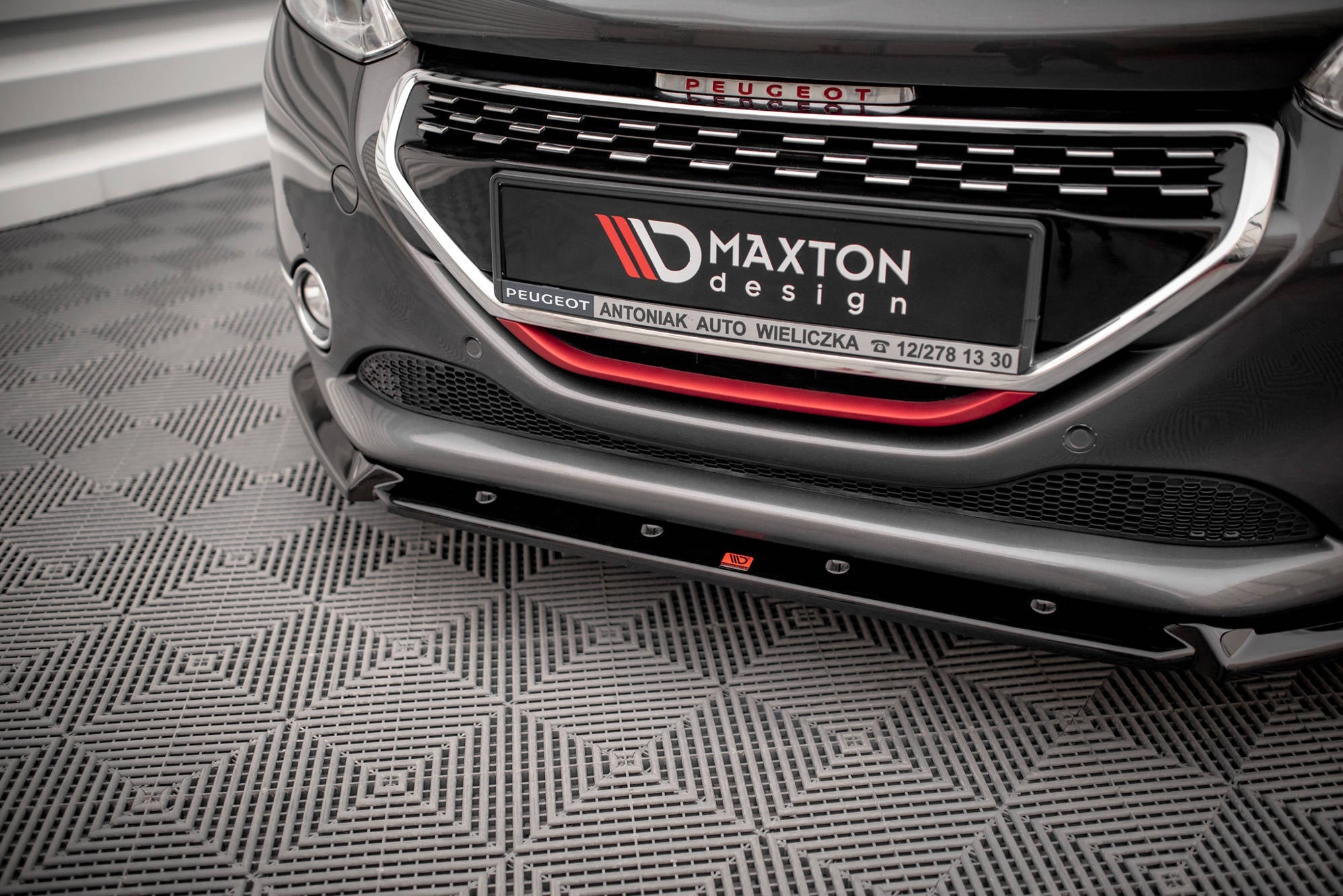 Prelungire splitter bara fata Peugeot 208 GTi Mk1 2013-2015 v5 - Maxton Design