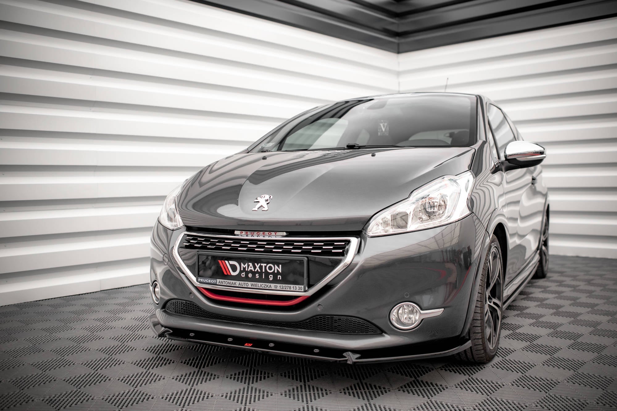 Prelungire splitter bara fata Peugeot 208 GTi Mk1 2013-2015 v5 - Maxton Design