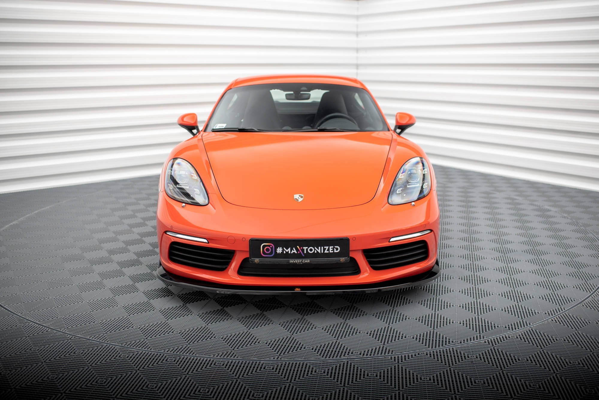 Prelungire splitter bara fata Porsche 718 Cayman 982c 2016- v2 - Maxton Design