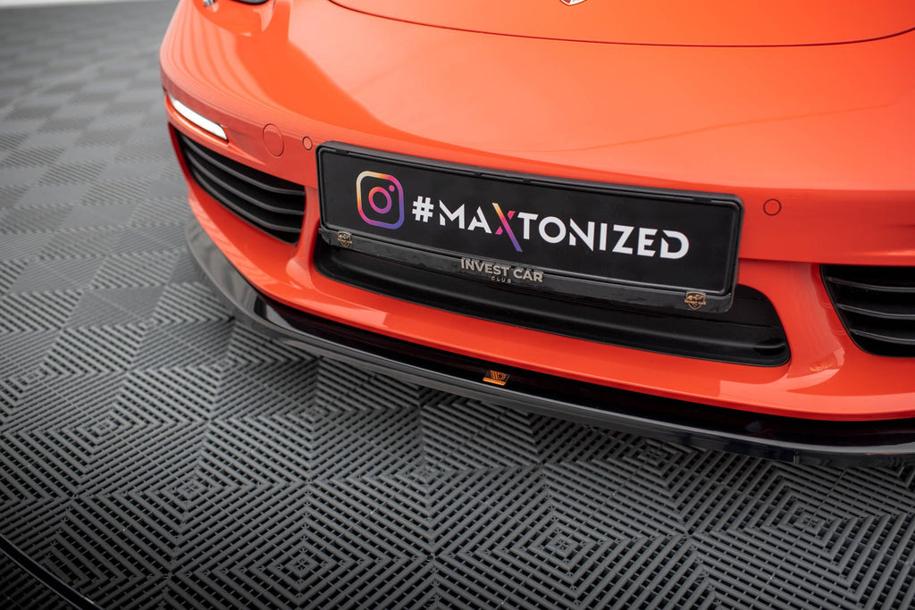 Prelungire splitter bara fata Porsche 718 Cayman 982c 2016- v2 - Maxton Design