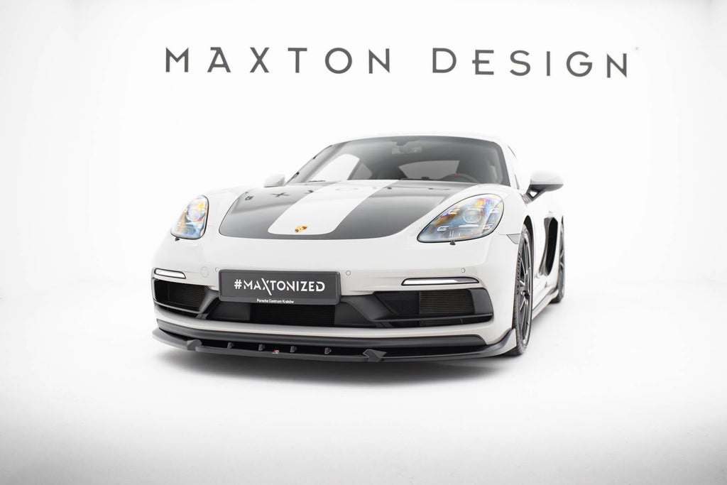 Prelungire splitter bara fata Porsche 718 Cayman GTS 982c 2016- v5 - Maxton Design