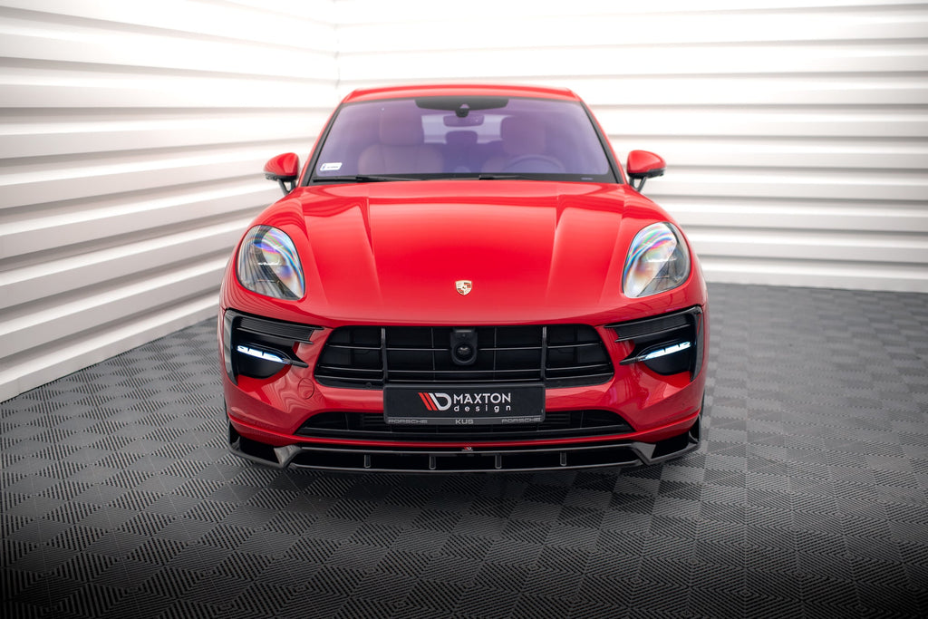 Prelungire splitter bara fata Porsche Macan Mk1 Facelift 2018-2021 v2 - Maxton Design