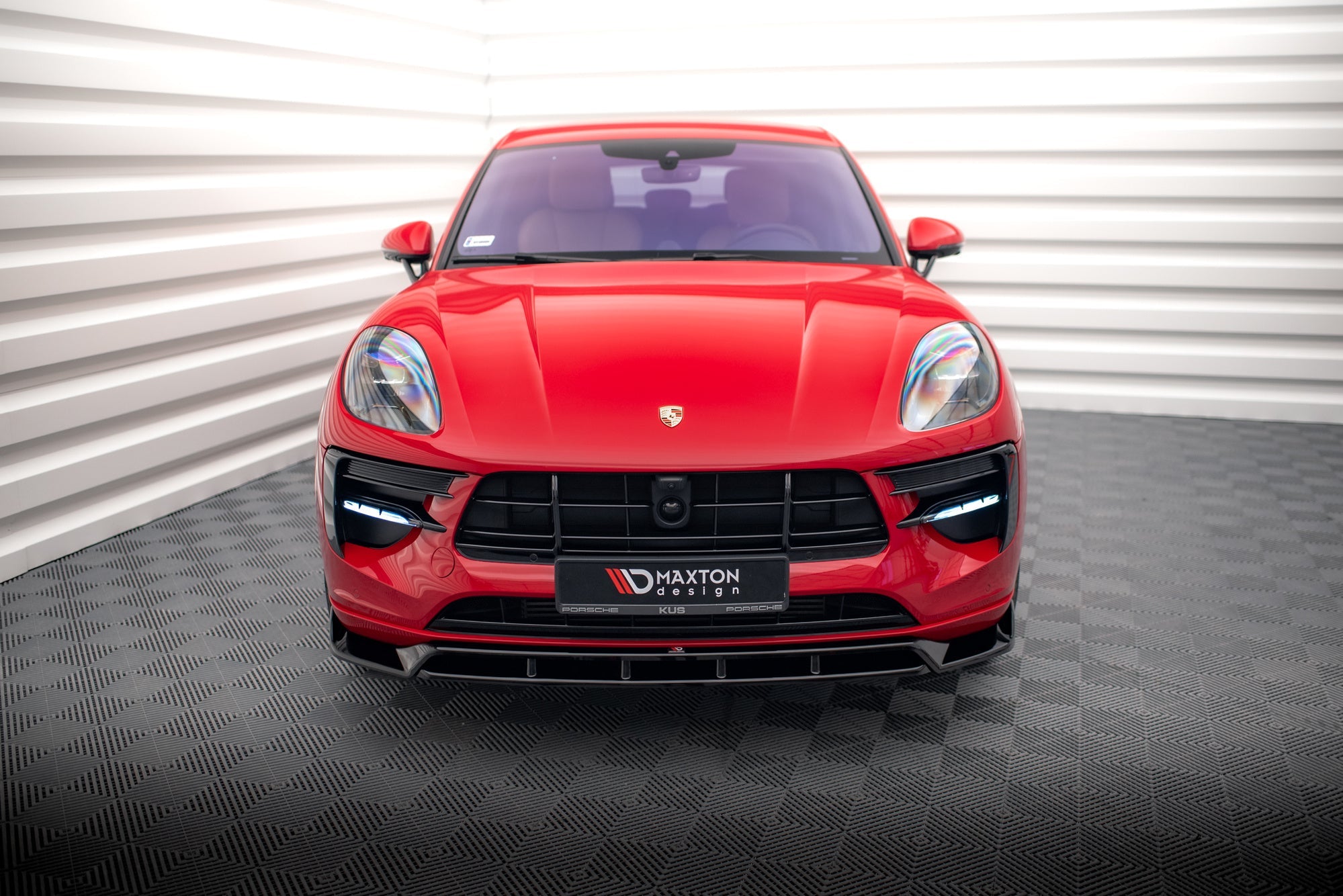 Prelungire splitter bara fata Porsche Macan Mk1 Facelift 2018-2021 v2 - Maxton Design