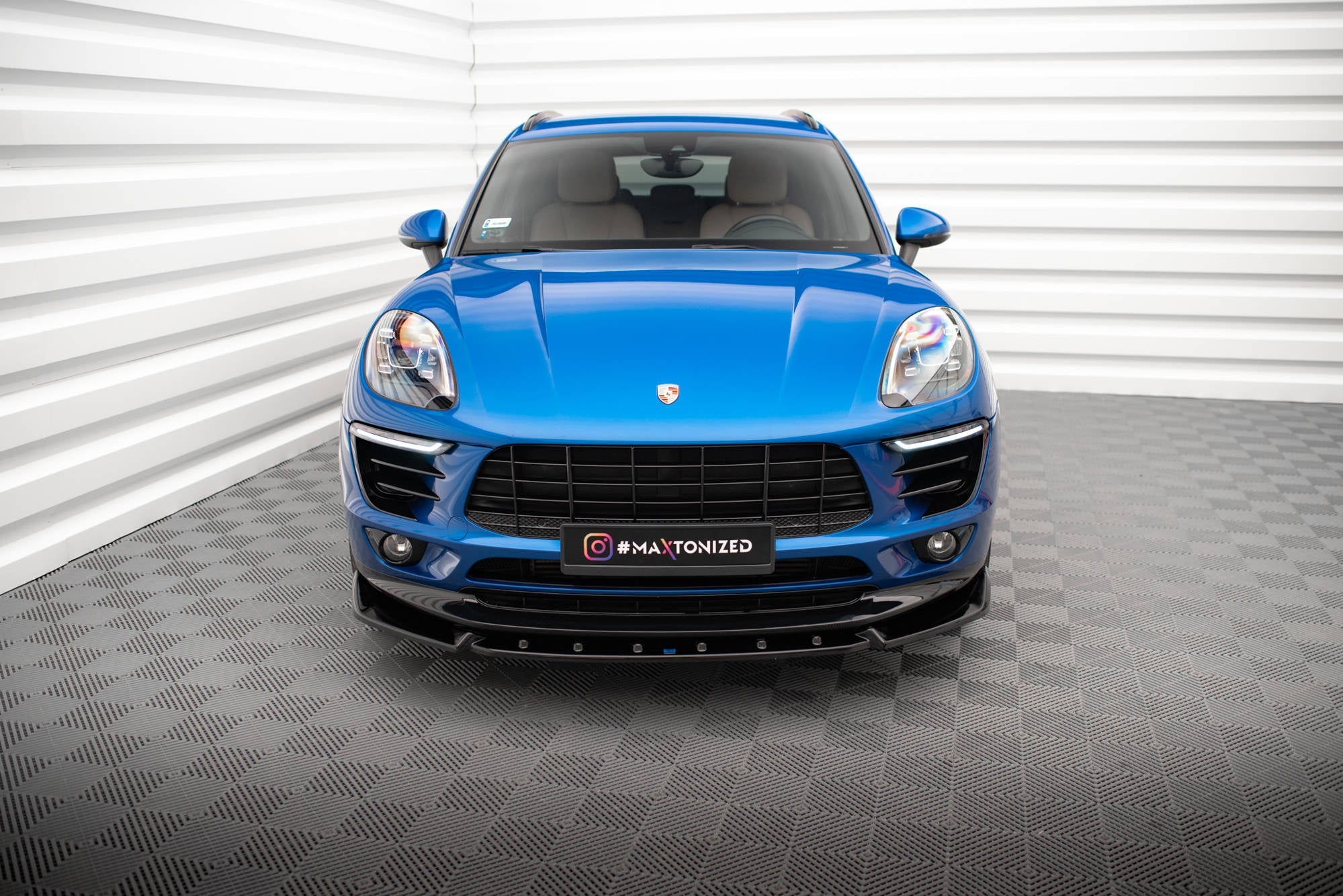 Prelungire splitter bara fata Porsche Macan Mk1 2014-2018 v4 - Maxton Design