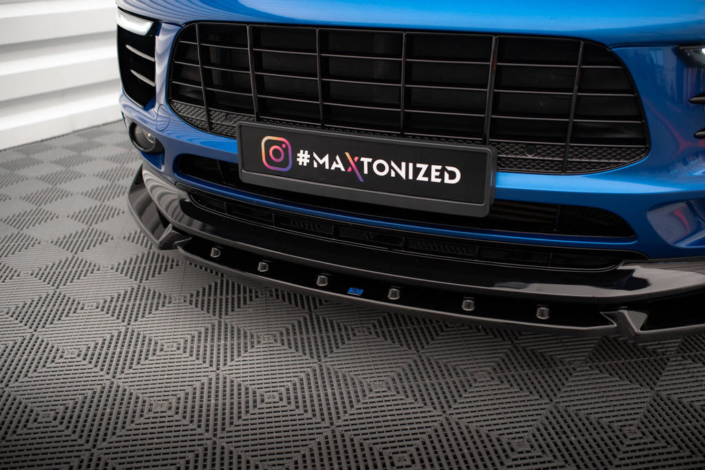 Prelungire splitter bara fata Porsche Macan Mk1 2014-2018 v4 - Maxton Design