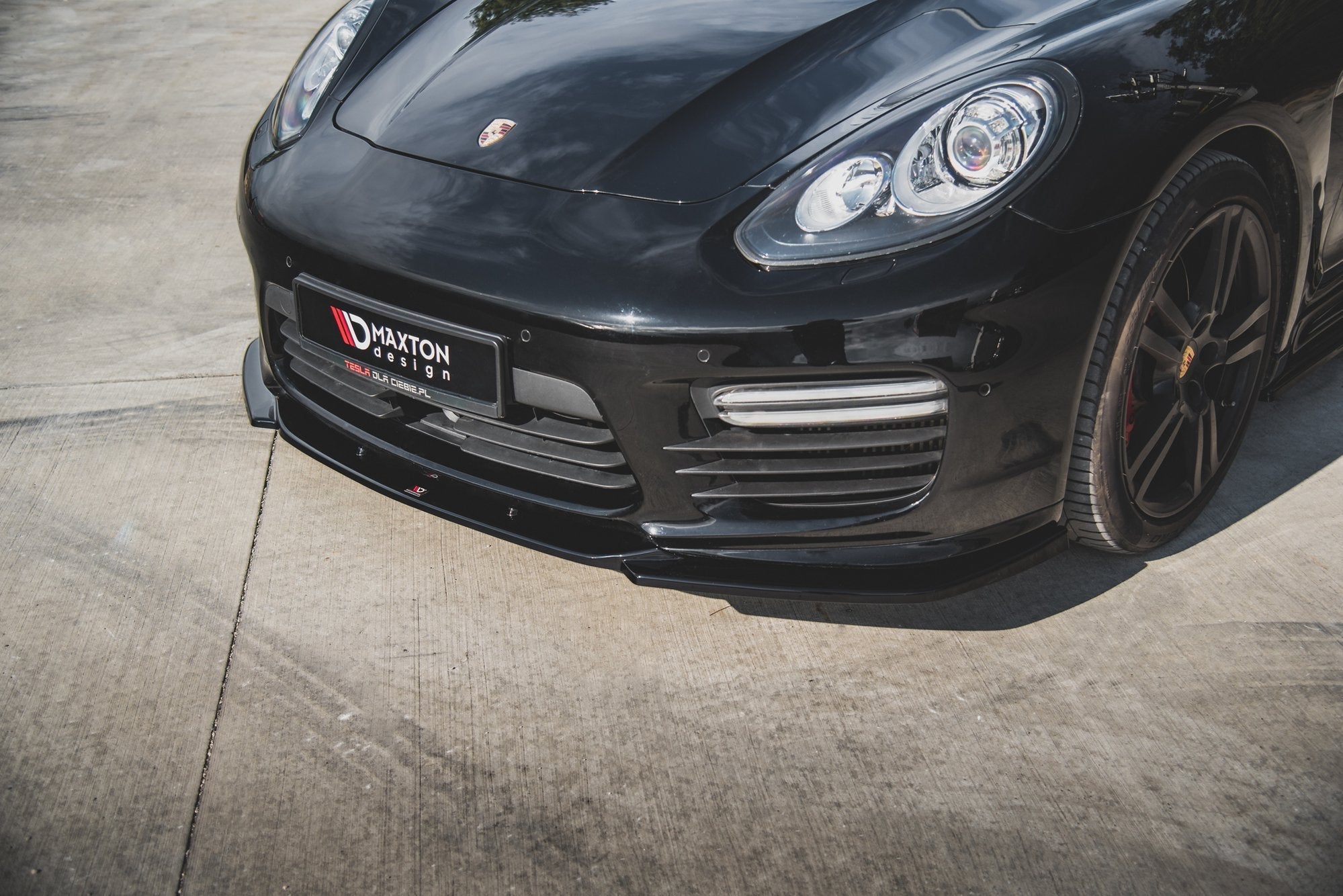 Prelungire splitter bara fata Porsche Panamera Turbo 970 Facelift 2013-2016 v2 - Maxton Design