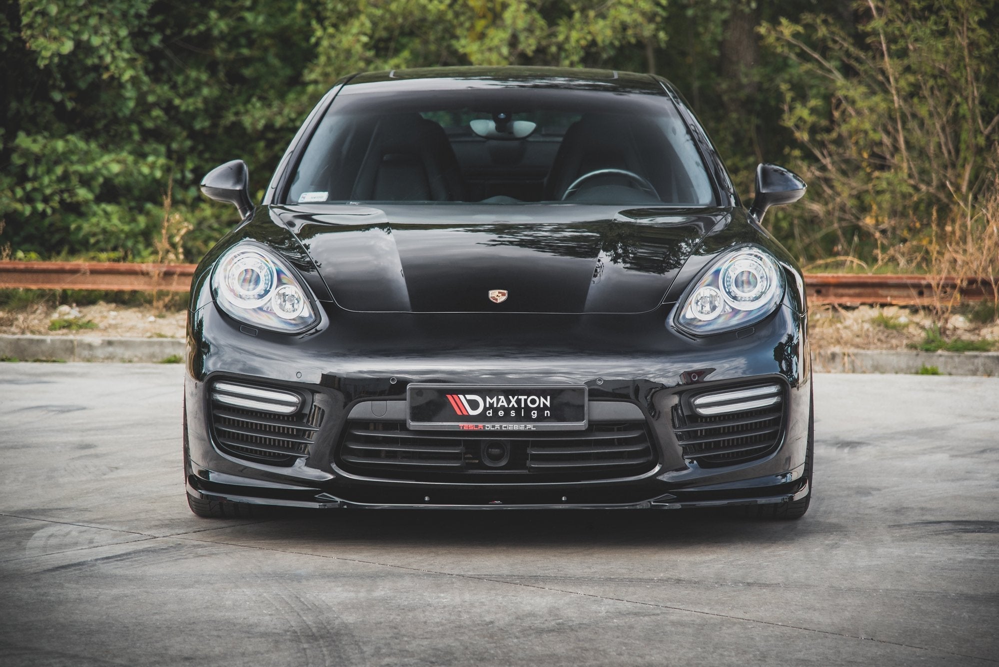 Prelungire splitter bara fata Porsche Panamera Turbo 970 Facelift 2013-2016 v2 - Maxton Design