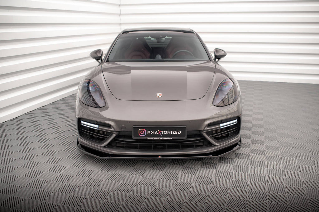 Prelungire splitter bara fata Porsche Panamera E-Hybrid 971 2016-2020 v3 - Maxton Design