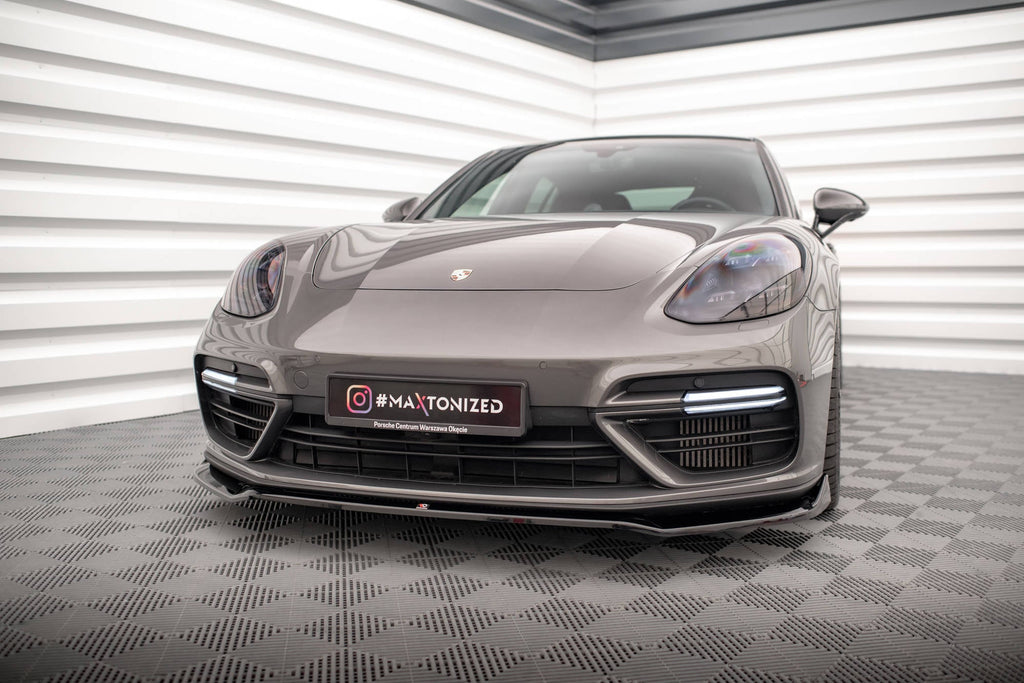 Prelungire splitter bara fata Porsche Panamera E-Hybrid 971 2016-2020 v3 - Maxton Design