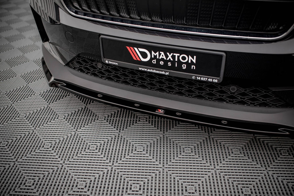 Prelungire splitter bara fata Skoda Enyaq iV 2020- v2 - Maxton Design