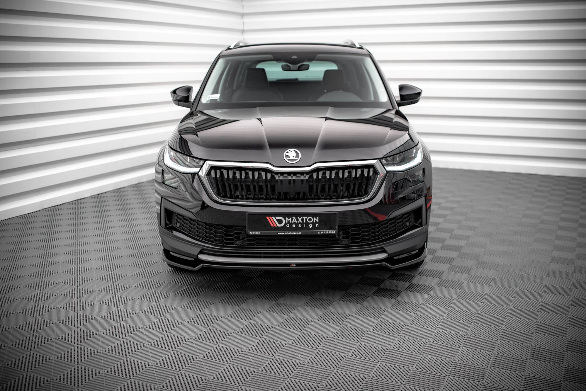 Prelungire splitter bara fata Skoda Kodiaq Mk1 Facelift 2019- v3 - Maxton Design