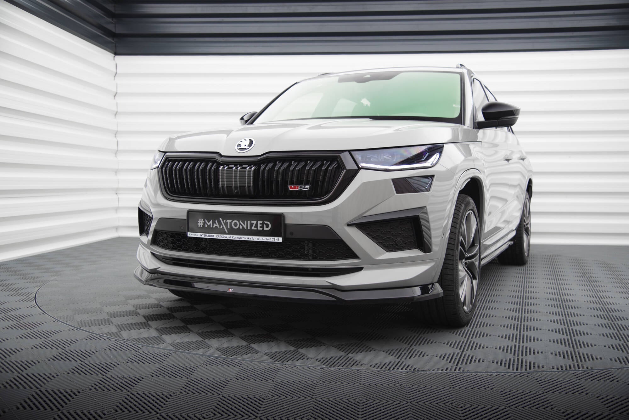 Prelungire splitter bara fata Skoda Kodiaq RS Mk1 Facelift 2021-2023 v6 - Maxton Design